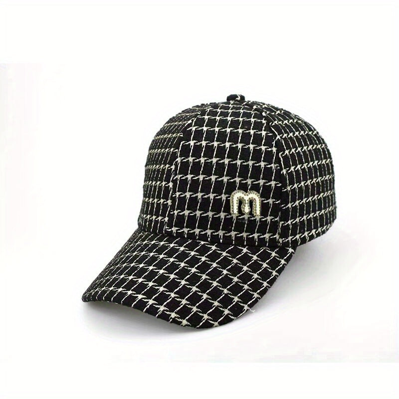 Plaid Pattern Sun Hat Classic Baseball Cap Lightweight Dad Hats For Women