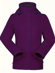 Soft Shell Sports Hooded Jacket for Women