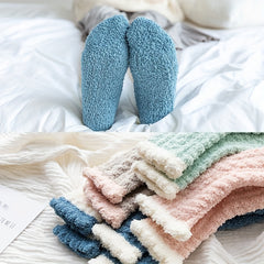 7 Pairs Plush Floor Socks Comfy & Warm Mid Tube Socks Women's Stockings