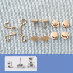 10pcs Waist Retracting Jeans Buckle Metal Button