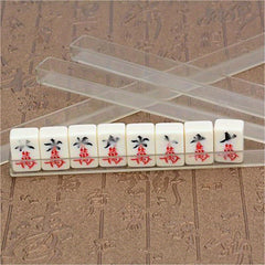 Compact Mahjong Set 144 Tiles w/ Storage Box for Travel & Home Play