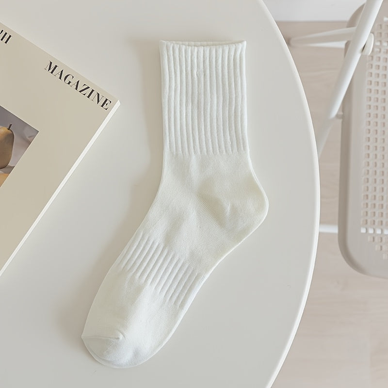 12 Pairs Soft Comfy Mid Tube Women's Socks Stockings