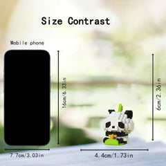 Panda Building Blocks Desk Decor Animal Theme ABS Material Gift for Kids