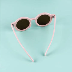 Kids Colorblock Round Frame Sunglasses with Case