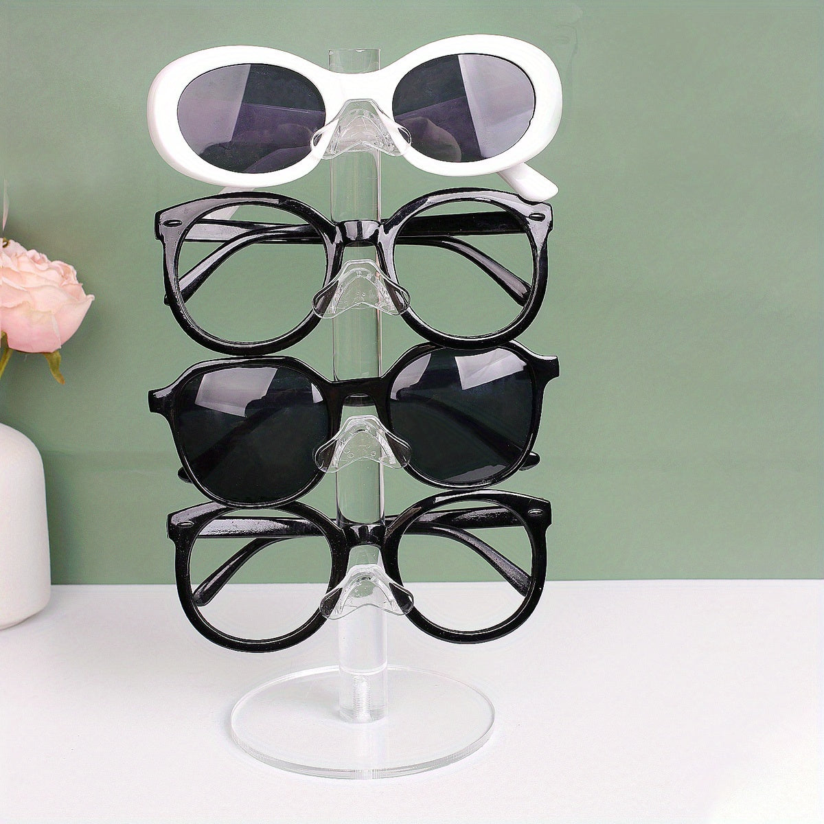 Clear Acrylic Eyeglasses Stand Holder Organizer