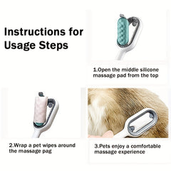 3-In-1 Cat Brushes: Grooming, Massager, Shedding Fur Remover