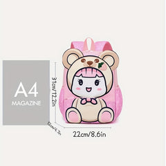 Cartoon Backpack Lightweight Schoolbag For Boys Girls Aged 3-6