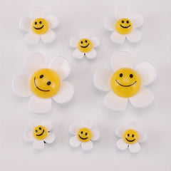 8pcs Cartoon Sunflower Shoe Charm Acrylic Shoe Buckle Clogs Shoe DIY Accessories