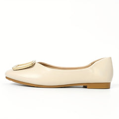 Women's Metal Decor Loafers Casual Square Toe Slip On Flat Shoes