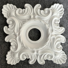 Square Lamp Panel PU Material Ceiling Decoration French Non gypsum Line