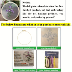 DIY Embroidery Kit for Mother's Gift - Hoop, Needles, Threads