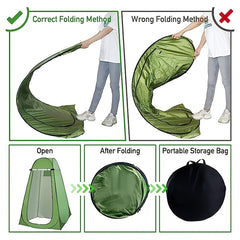 Portable Privacy Shower Tent Camping Toilet Changing Room with Window