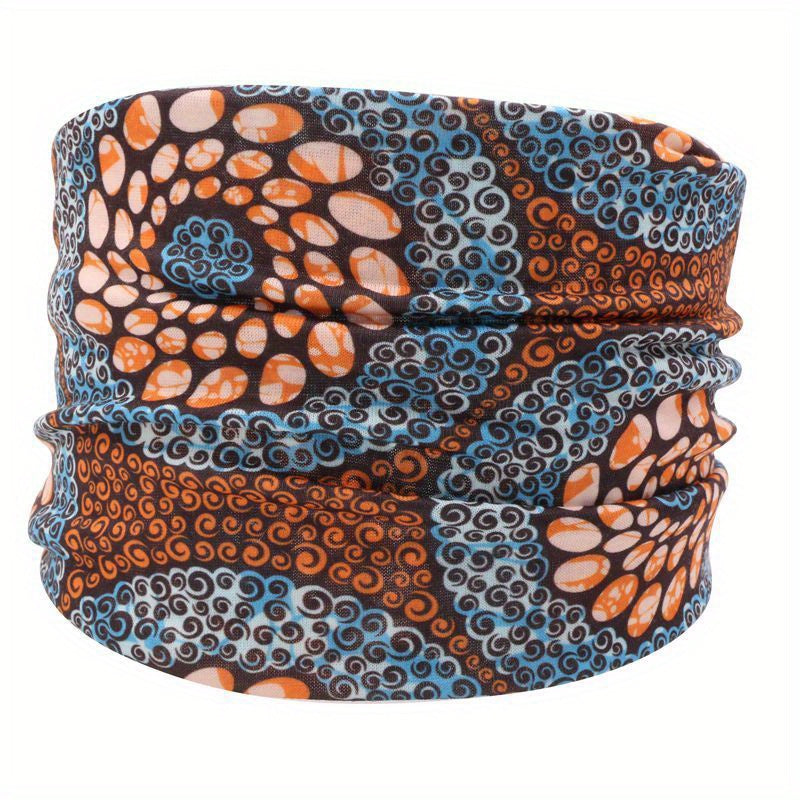 Colorful Tie Dye Stretch Headband for Yoga and Sweat Absorption
