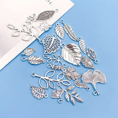 20pcs Leaf Shape Charms Pendant DIY Necklace Bracelet Earrings Jewelry Making