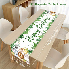 Jungle Birthday Table Runner Safari Baby Shower Party Decoration