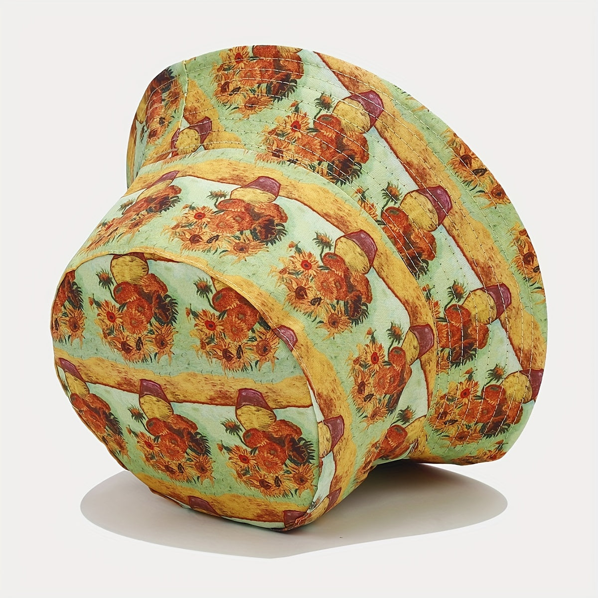 Sunflower Patterns Fishermans Hat Double Sided Outdoor Sun Protection