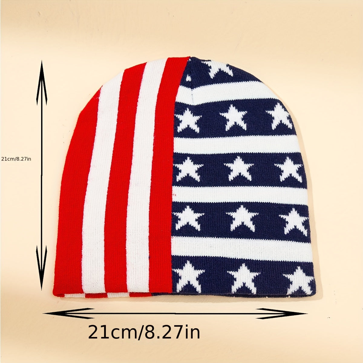 Independence Striped Star American Flag Knitted Jacquard Hat