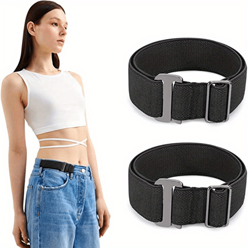 No Buckle Stretch Belt For Women & Men - Set of 2