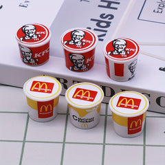 5pcs Set 1 12 Dollhouse Mini Fast Food Family Bucket Model Toys