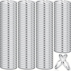 20pcs Silver Plated Blank Key Ring Split Rings Bulk 2.54 cm