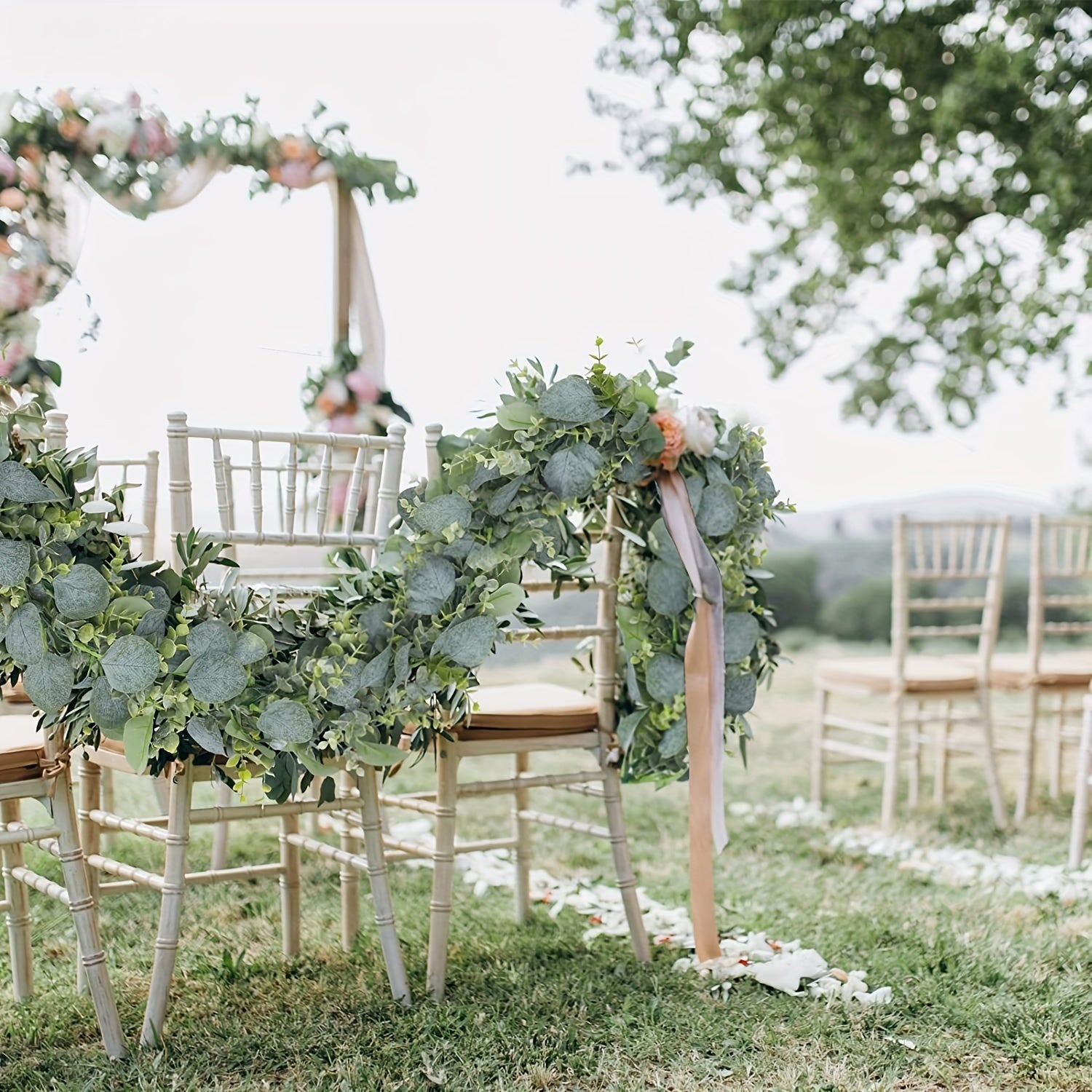 Artificial Eucalyptus Garland with Seeds - Wedding Home Decor Baby Shower