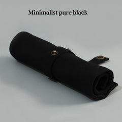 Snap Button Pen Curtain Roll Pen Bag Canvas Folding Stationery Bag