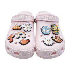 18pcs Summer Smile Collection Shoe Charms for Clogs Sandals PVC Shoe Decorations