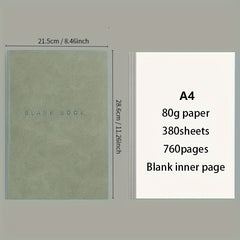 Faux Leather Notebook Blank Book For Creative Work