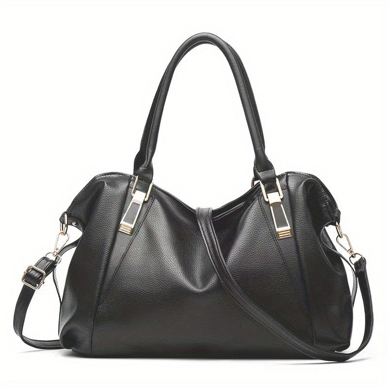 Large Capacity Crossbody Bag Soft PU Leather Satchel Purses