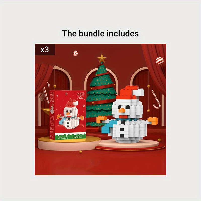 Christmas Building Blocks Collect Snowmen Santa Claus