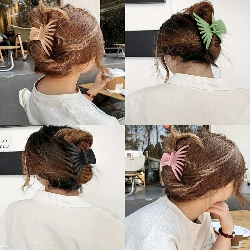 Matte Large Hair Claw Nonslip Ponytail Holder Hair Clip Women Girls