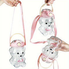 34oz Bear Handheld Water Cup For Kids With Straw