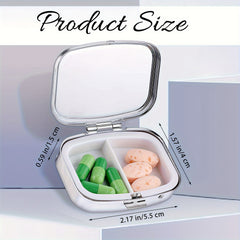 Laughing Med Box 2pcs Portable Vitamin Holder Decorative Metal Organ Box