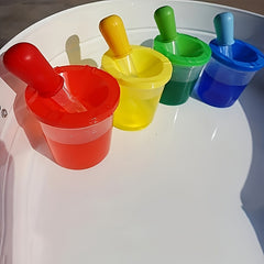 8pcs Coloring Set with 4 Spill Proof Cups 4 Droppers Flexible Caps