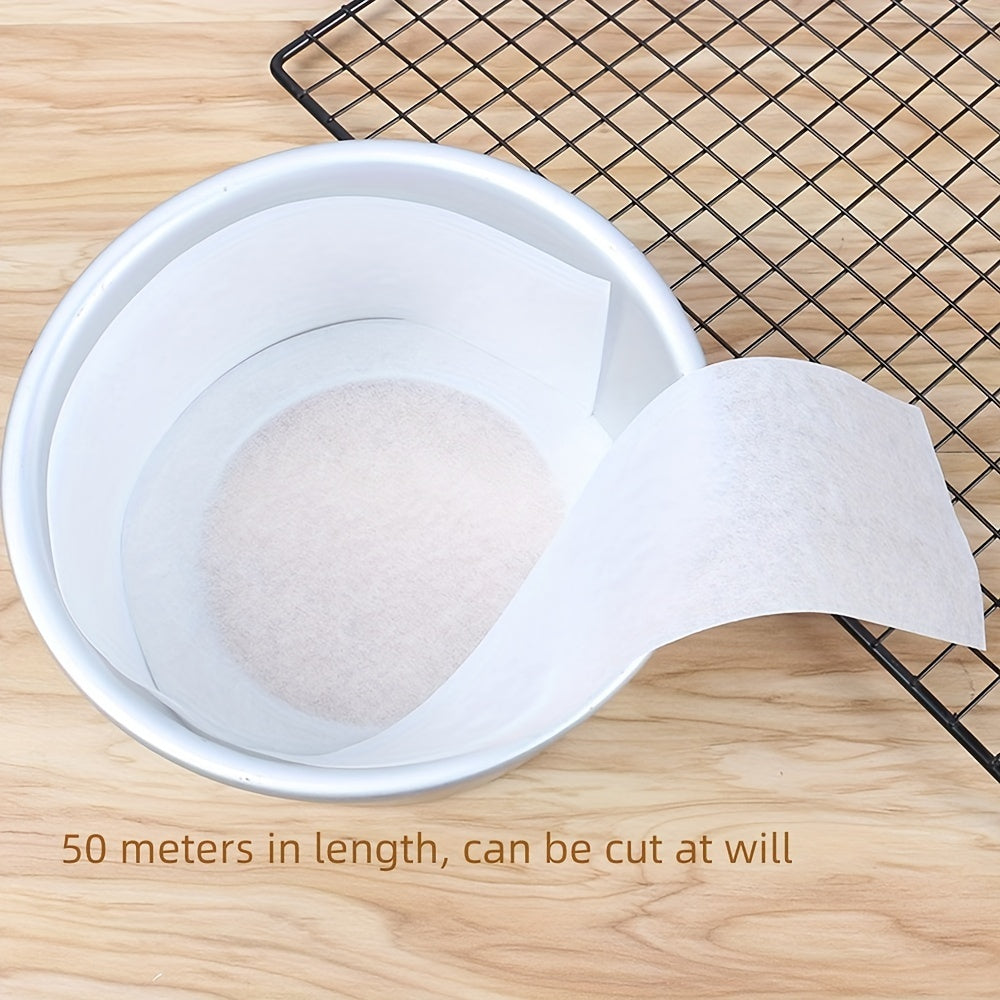 50M Roll Cake Pan Side Liners 10 X 164ft Stickless Baking Parchment Paper Roll