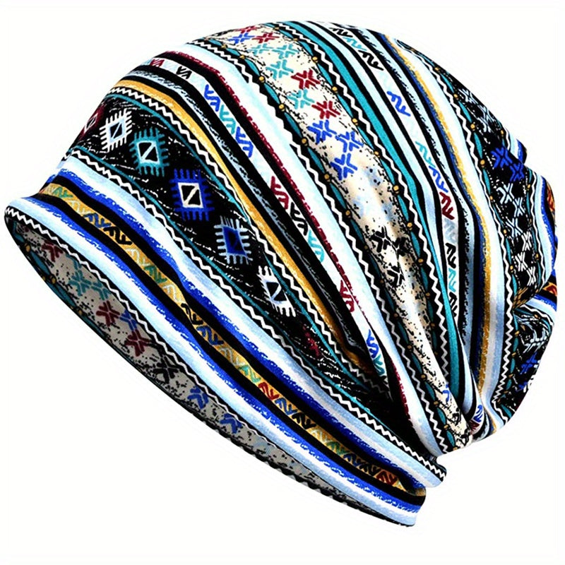 Casual Cycling Sports Cap Printed Striped Skull Cap