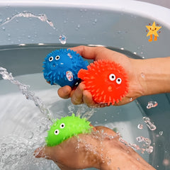 Water Absorbent Pufferfish Pool Toys - Orange Green Gift Bag Fillers