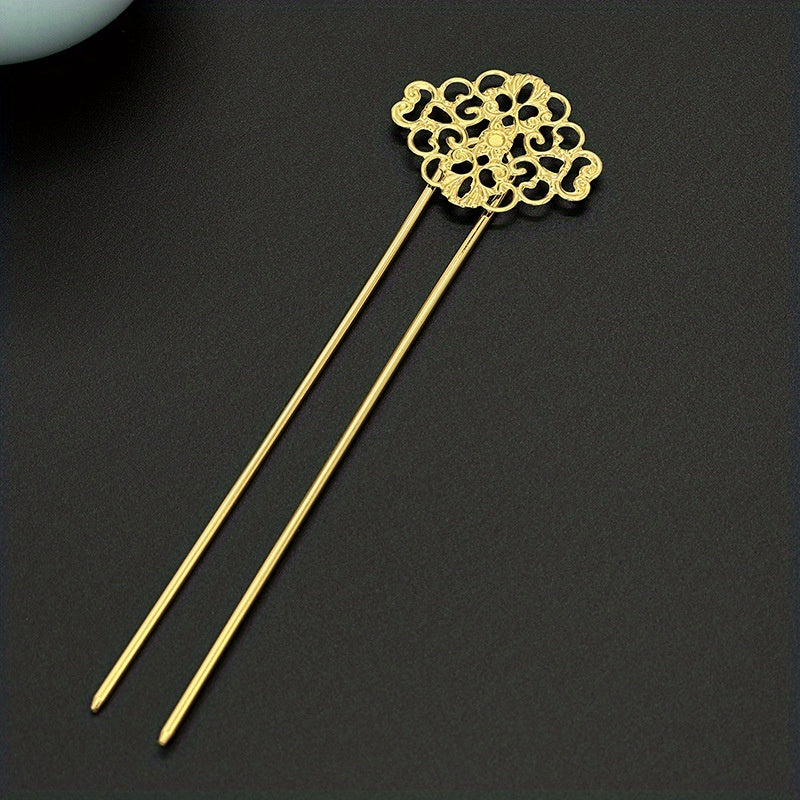Auspicious Cloud Hair Pin Retro Hair Stick Metal Hair Bun Maker