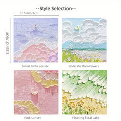 Painting Postit Index Sticker Landscape Memo Book
