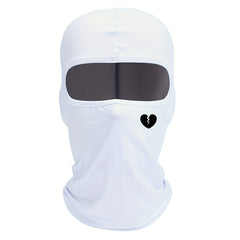 Unisex Windproof Balaclava Hat Heart Broken Pattern Autumn Winter Ski Cold Hat