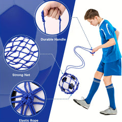 Football Kick Trainer Soccer Ball Net Kicker Fits Ball Size 3 4 5