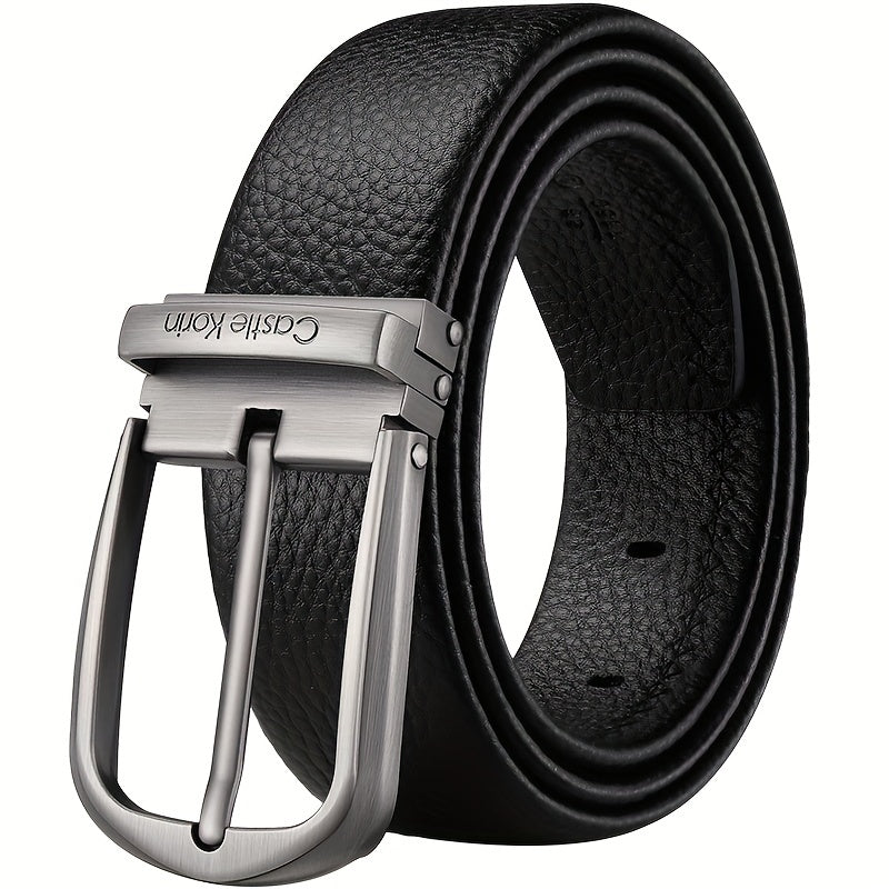 Men's Leather Insert Buckle Casual Business First Layer Cowhide Belt