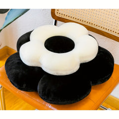 Soft Rabbit Fur Flower Pillow for Bedroom, Office Chair & Sofa Decorations