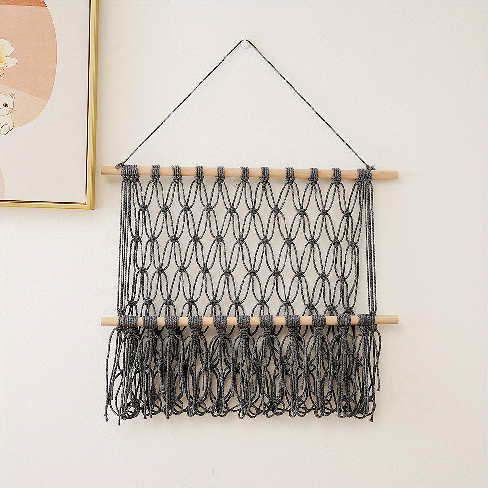 Macrame Woven Animal Hammock for Nursery & Playroom Organization