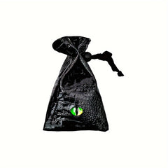 Crocodile Pattern Drawstring Dice Pouch Coin Storage Bag