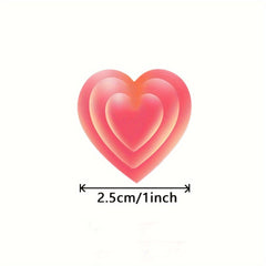 500pcs Heart Shape Stickers Birthday Party Seal Labels Self-adhesive Label