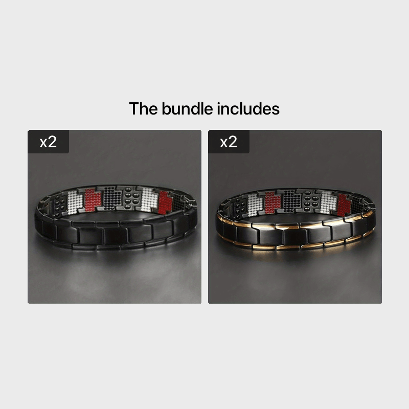 Magnetic Therapy Bracelet with Removable Links for Fathers