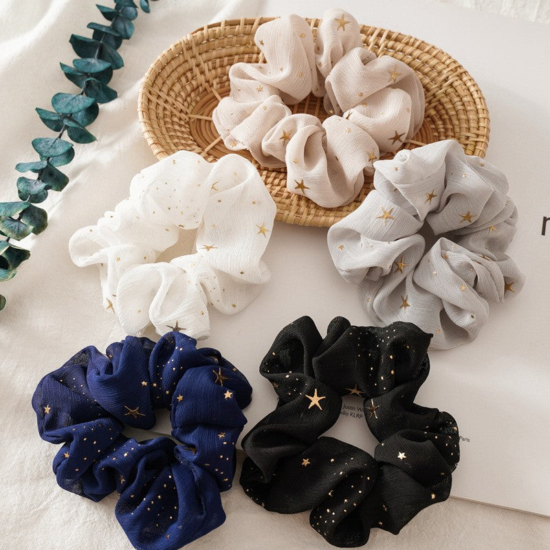 Star Hair Scrunchies Elastic Hair Bands Ponytail Hair Ties