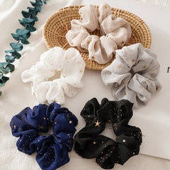 Star Hair Scrunchies Elastic Hair Bands Ponytail Hair Ties