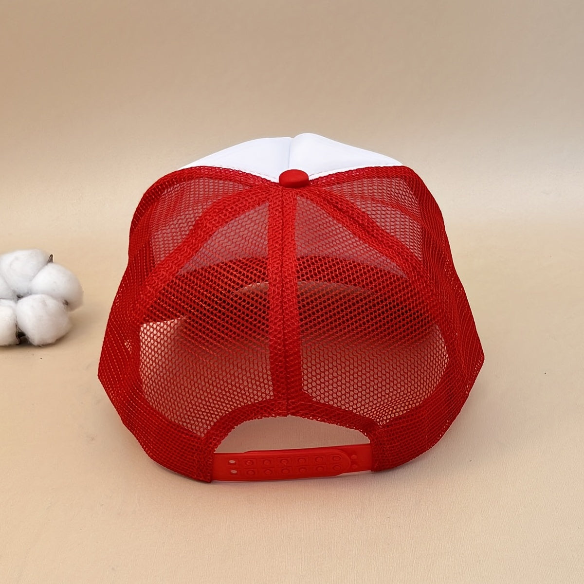 Red Lip Print Trucker Hat Sunshade Baseball Cap Lightweight Dad Hats Women